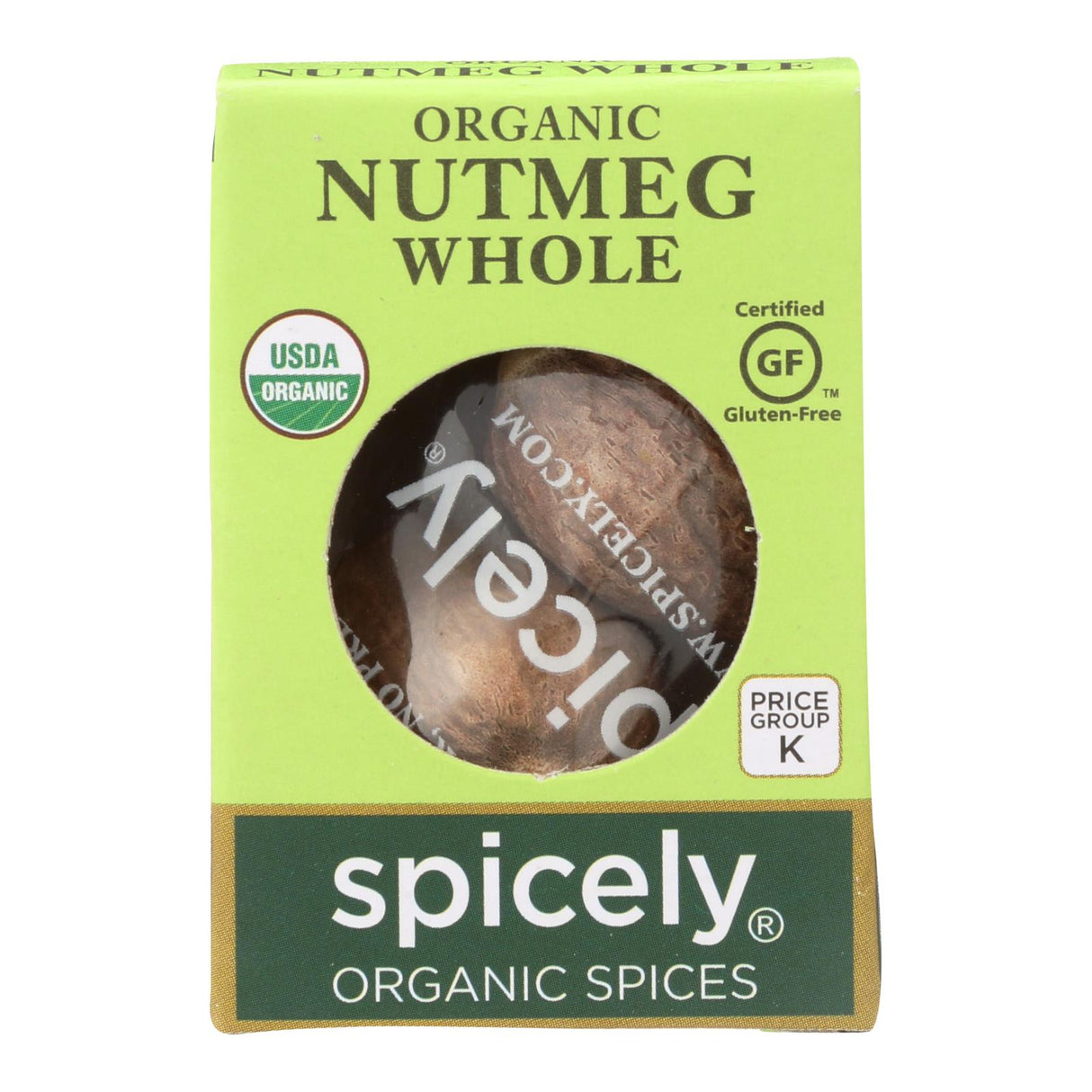Spicely Organics Organic Nutmeg Whole (0.1 Oz., Pack of 6) - Cozy Farm