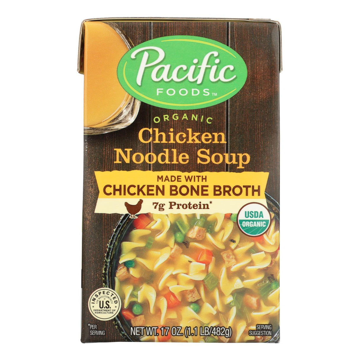 Pacific Natural Foods Organic Chicken Noodle Soup, 12 Pack of 17 Oz. Cans - Cozy Farm