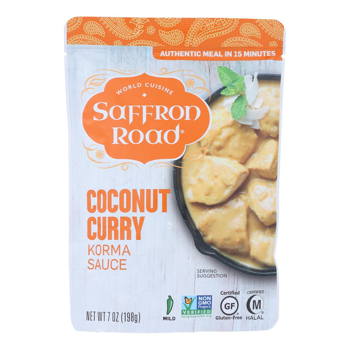 Saffron Road Coconut Curry Korma Sauce (Pack of 8 - 7 Oz.) - Cozy Farm