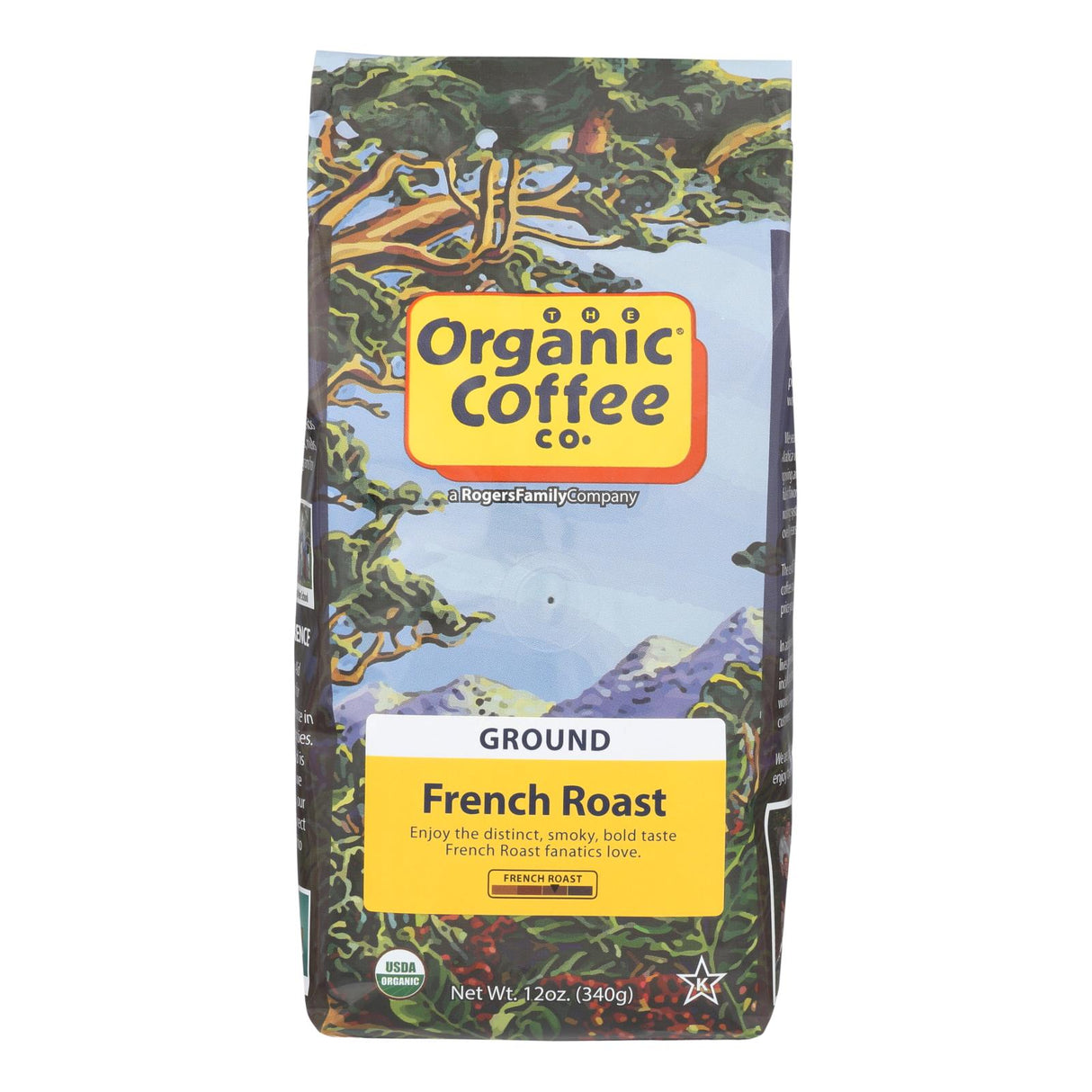 Organic French Roast Ground Coffee, 12 Oz (Pack of 6) - Cozy Farm