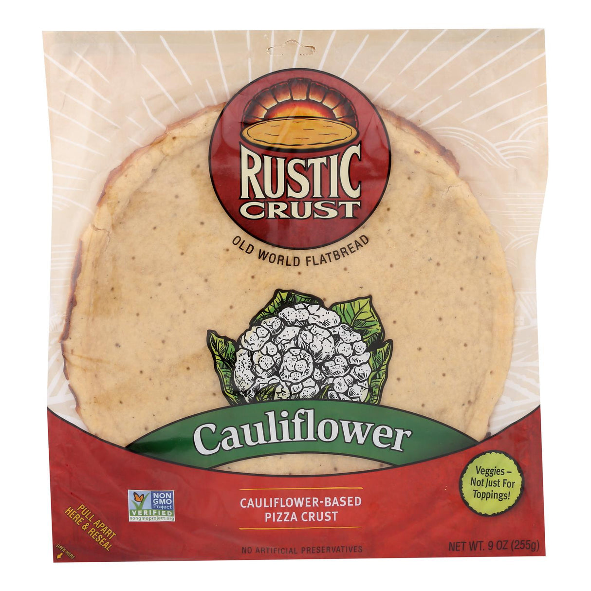Rustic Crust Cauliflower Pizza Crust (8-Pack, 9 Oz. Each) - Cozy Farm