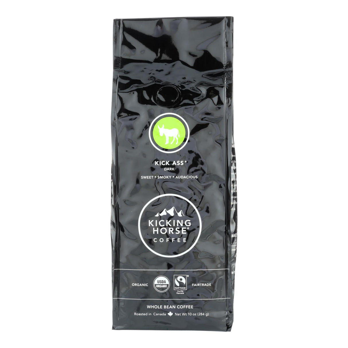 Kicking Horse Coffee Organic Whole Bean Kick-Ass Dark Roast 10 Oz (6-Pack) - Cozy Farm