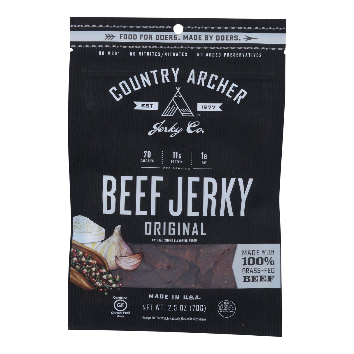 Country Archer Original Beef Jerky, 12 Pack, 2.5 Oz. Each - Cozy Farm