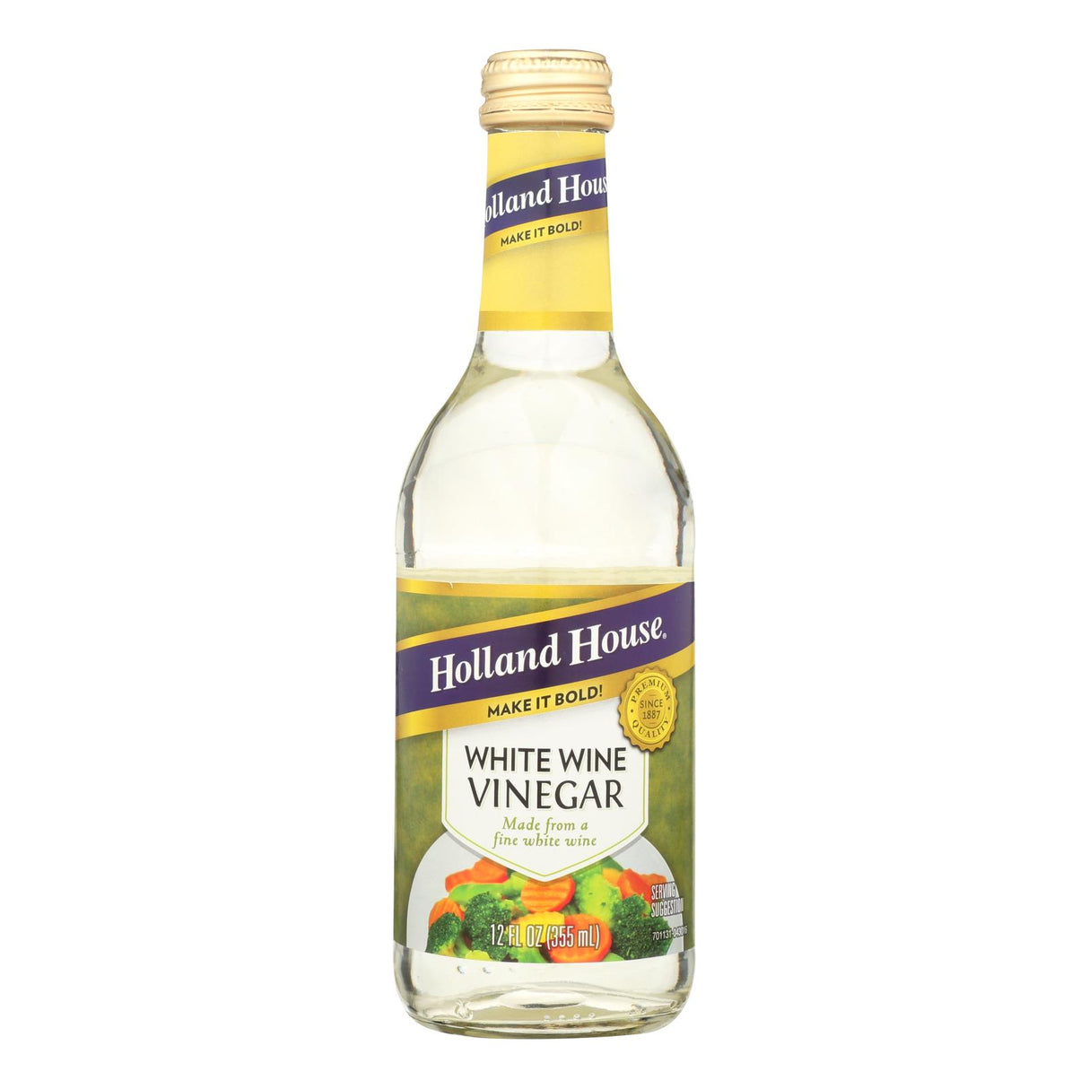 Holland House White Wine Vinegar (Pack of 6 - 12 Fl Oz) - Cozy Farm