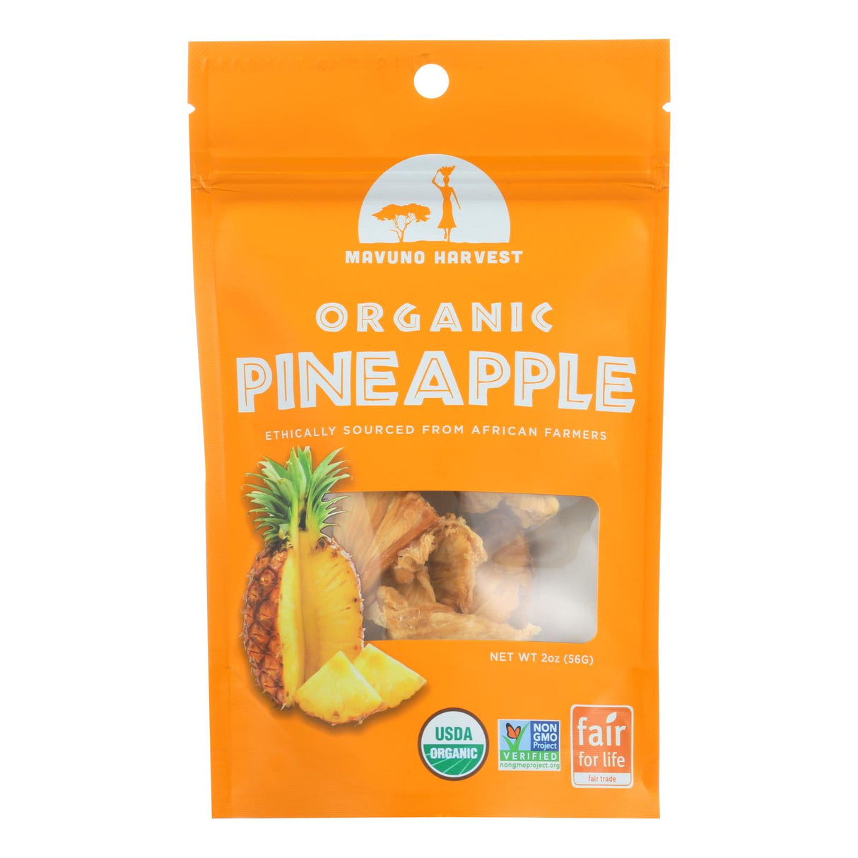 Mavuno Harvest Gluten-Free Dried Pineapple Slices (6-Pack) 2 Oz. - Cozy Farm
