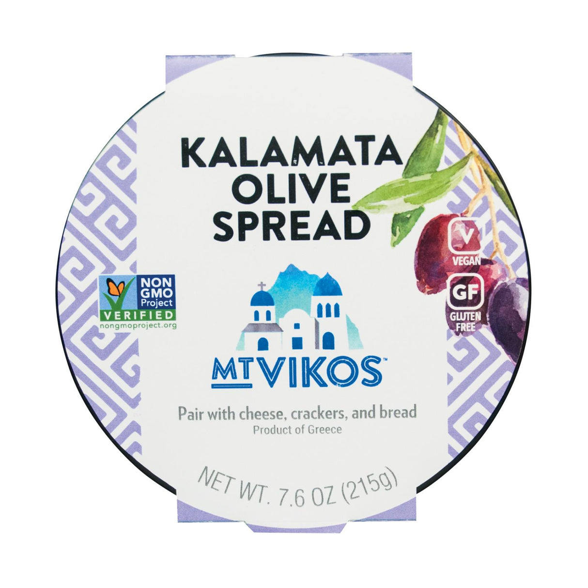 Mt Vikos Organic Kalamata Olive Spread, Pack of 6 x 7.6oz, Non-GMO - Cozy Farm