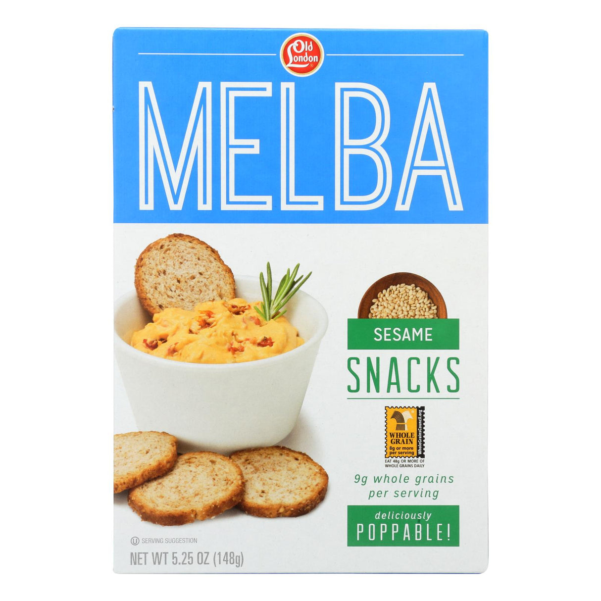 Old London Melba Snacks Sesame (Pack of 12) 5.25 Oz. - Cozy Farm