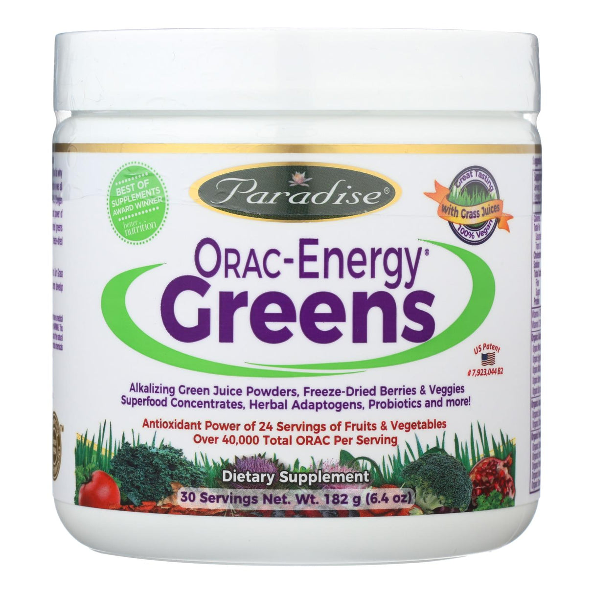 Paradise Herbs ORAC Energy Greens - Organic Superfood Blend - 6.4 Oz - Cozy Farm