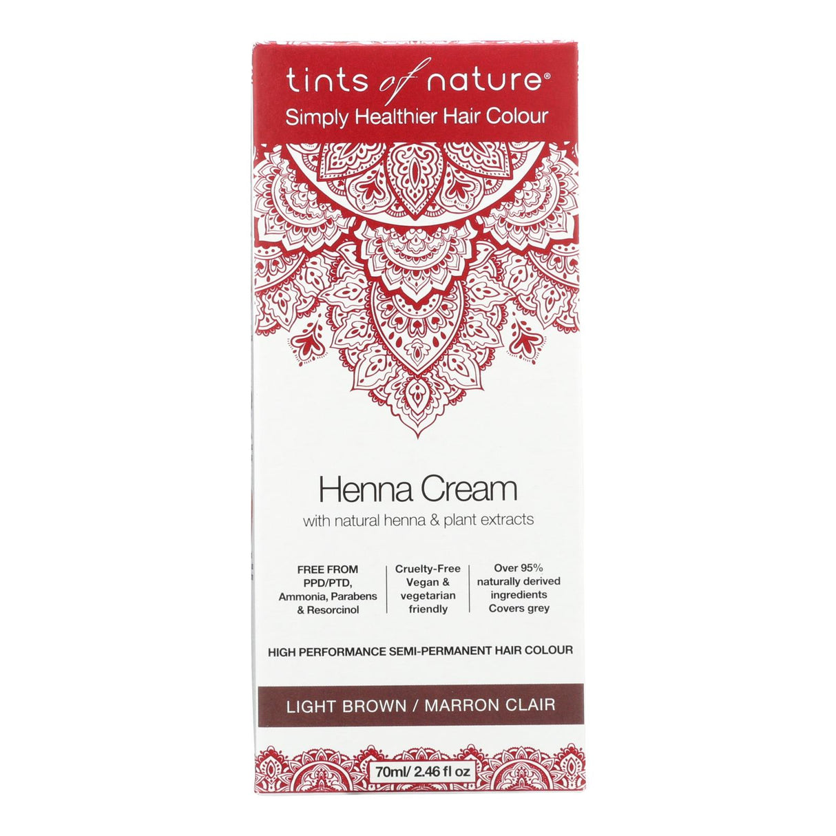 Tints of Nature Light Brown Henna Cream - 2.46 Fl Oz - Cozy Farm