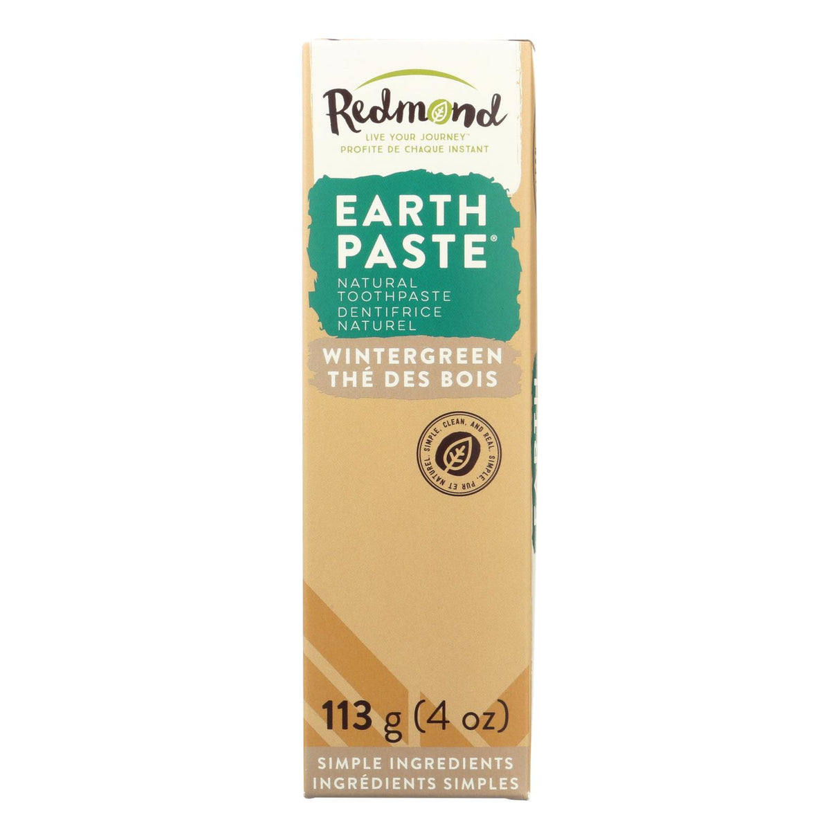 Redmond Trading Company Earthpaste Natural Toothpaste Wintergreen (4 Oz.) - Fluoride Free & SLS Free - Cozy Farm