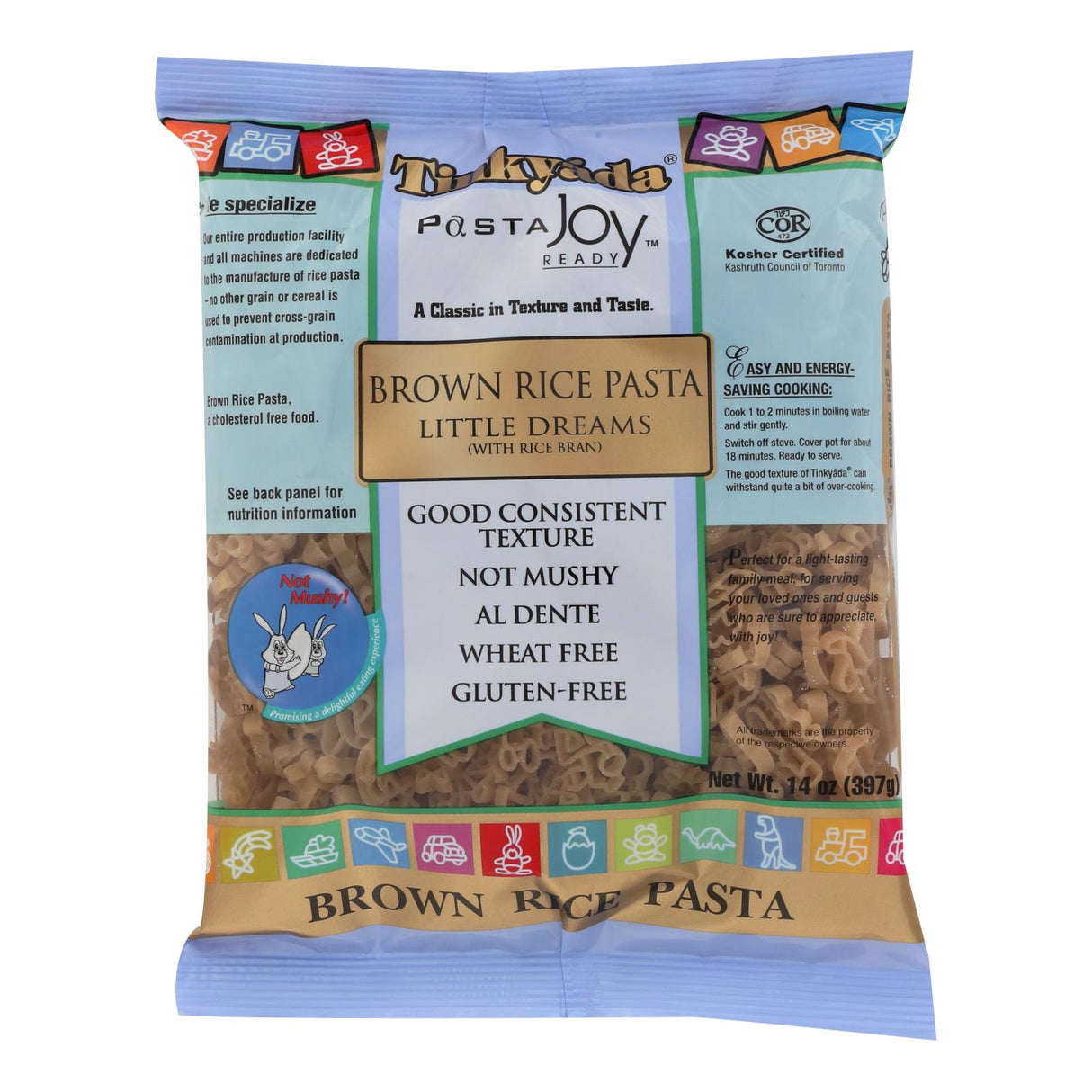 Tinkyada Brown Rice Pasta: Little Dreamers (Pack of 12 - 14 Oz.) - Cozy Farm
