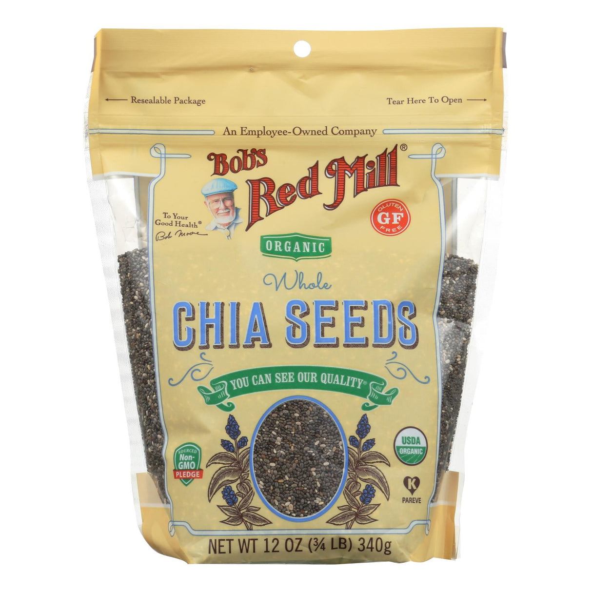 Bob's Red Mill Chia Seeds, Rich in Omega-3 Fatty Acids, 12 Oz Pack (5-Pack) - Cozy Farm