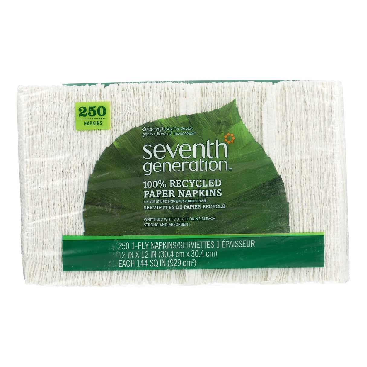 Seventh Generation Recycled White Napkins | 12 Packs of 250 - Cozy Farm