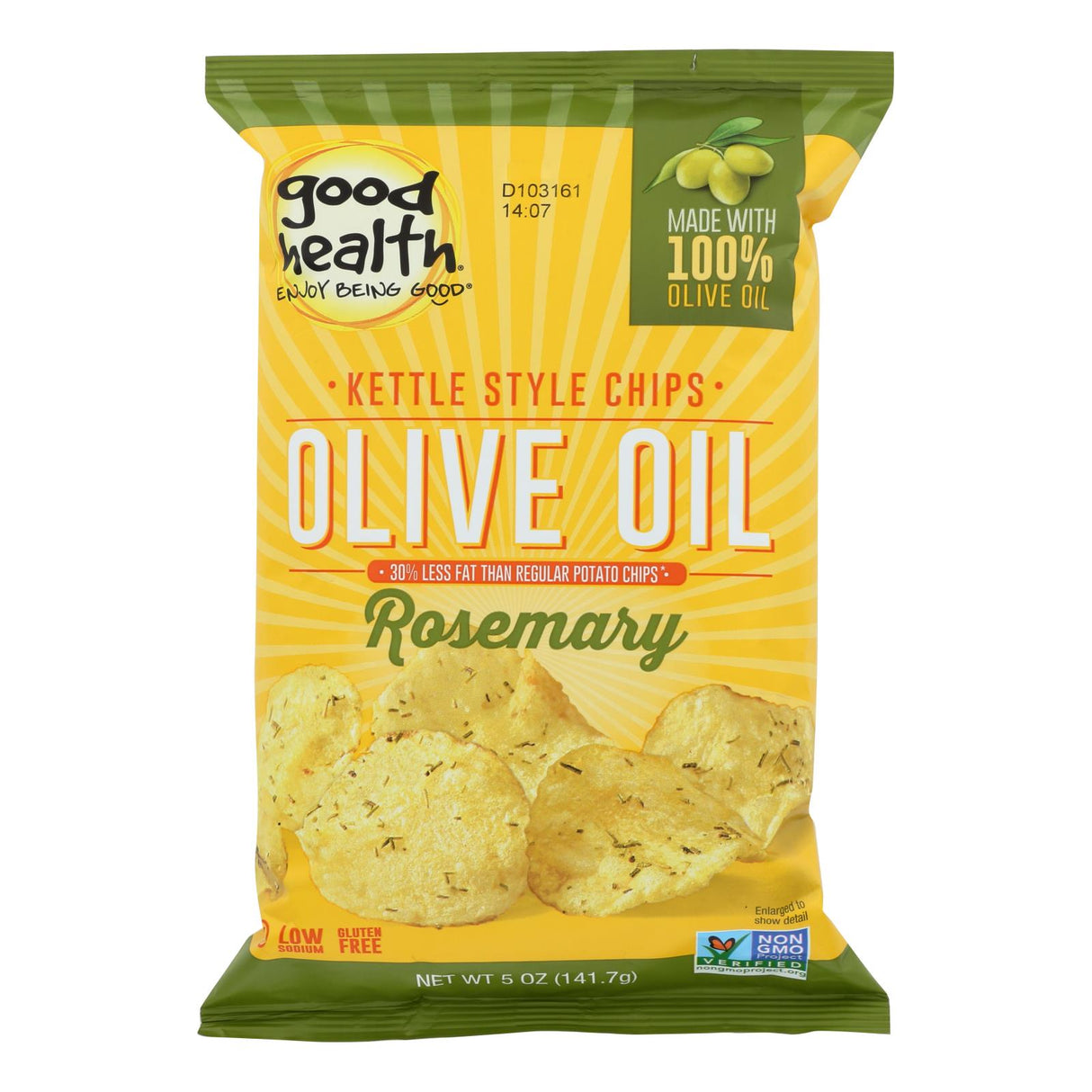 Good Health Kettle Chips | Olive Oil Rosemary | Pack of 12 | 5 Oz. Per Bag - Cozy Farm