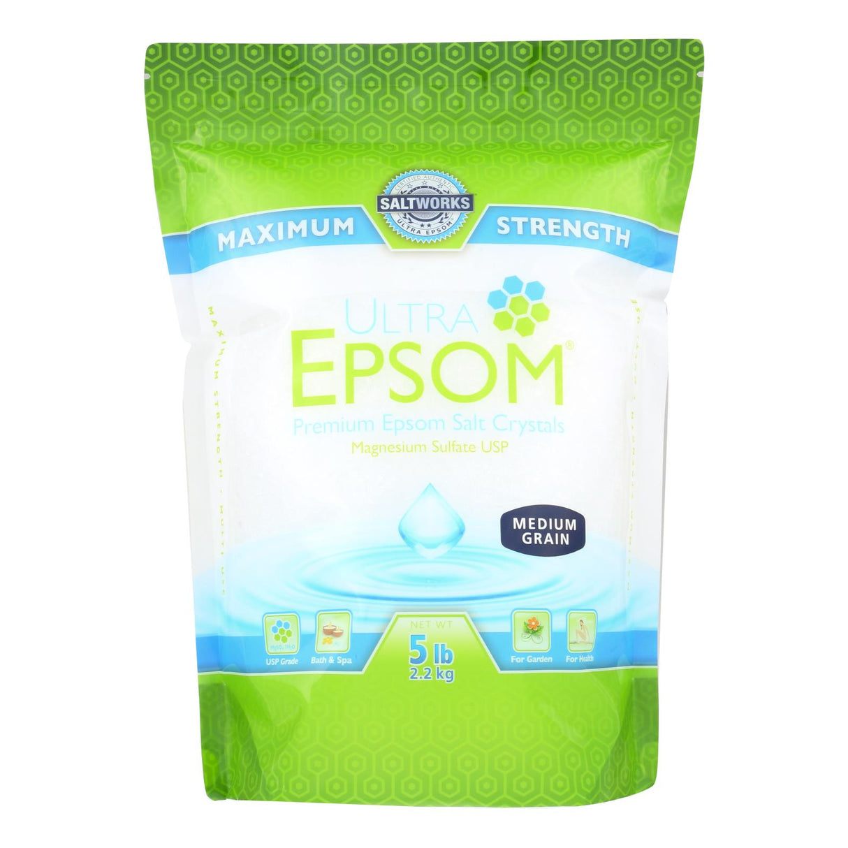 Ultra Epsom Salt (Pack of 5 Lbs - Medium Grain) - Cozy Farm