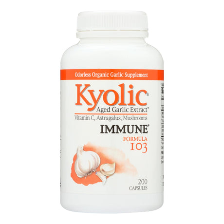 Kyolic Aged Garlic Extract Immune Formula 103 - Boost Immunity and Vitality - 200 Capsules - Cozy Farm 