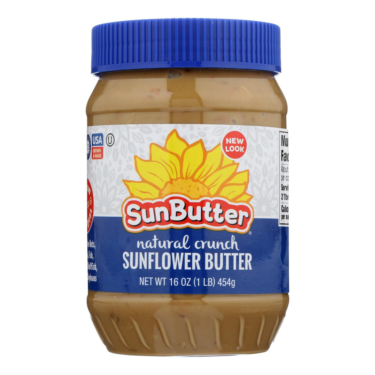 Sunbutter Natural Crunchy Sunflower Butter (Pack of 6 - 16 Oz.) - Cozy Farm