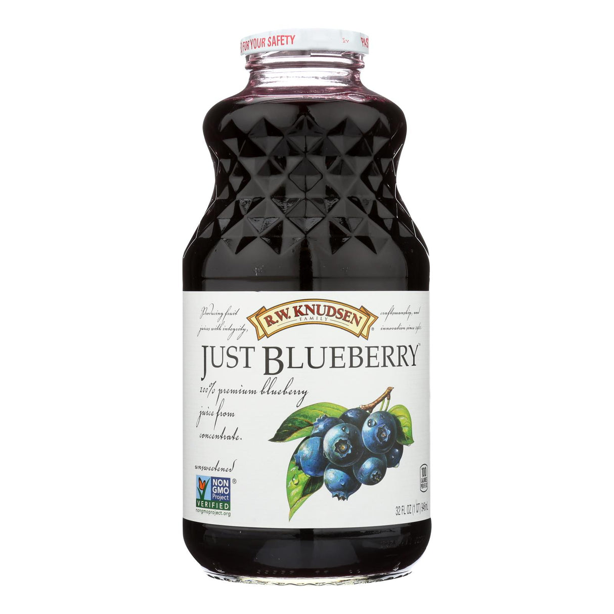 R.W. Knudsen's 100% Pure & Unsweetened Blueberry Juice, 32 Fl Oz (Pack of 6) - Cozy Farm