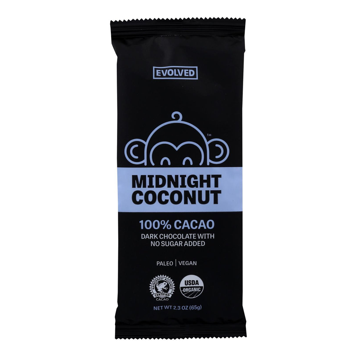 Eating Evolved Chocolate Bar - Midnight Coconut (Pack of 8) - 2.5 Oz. - Cozy Farm