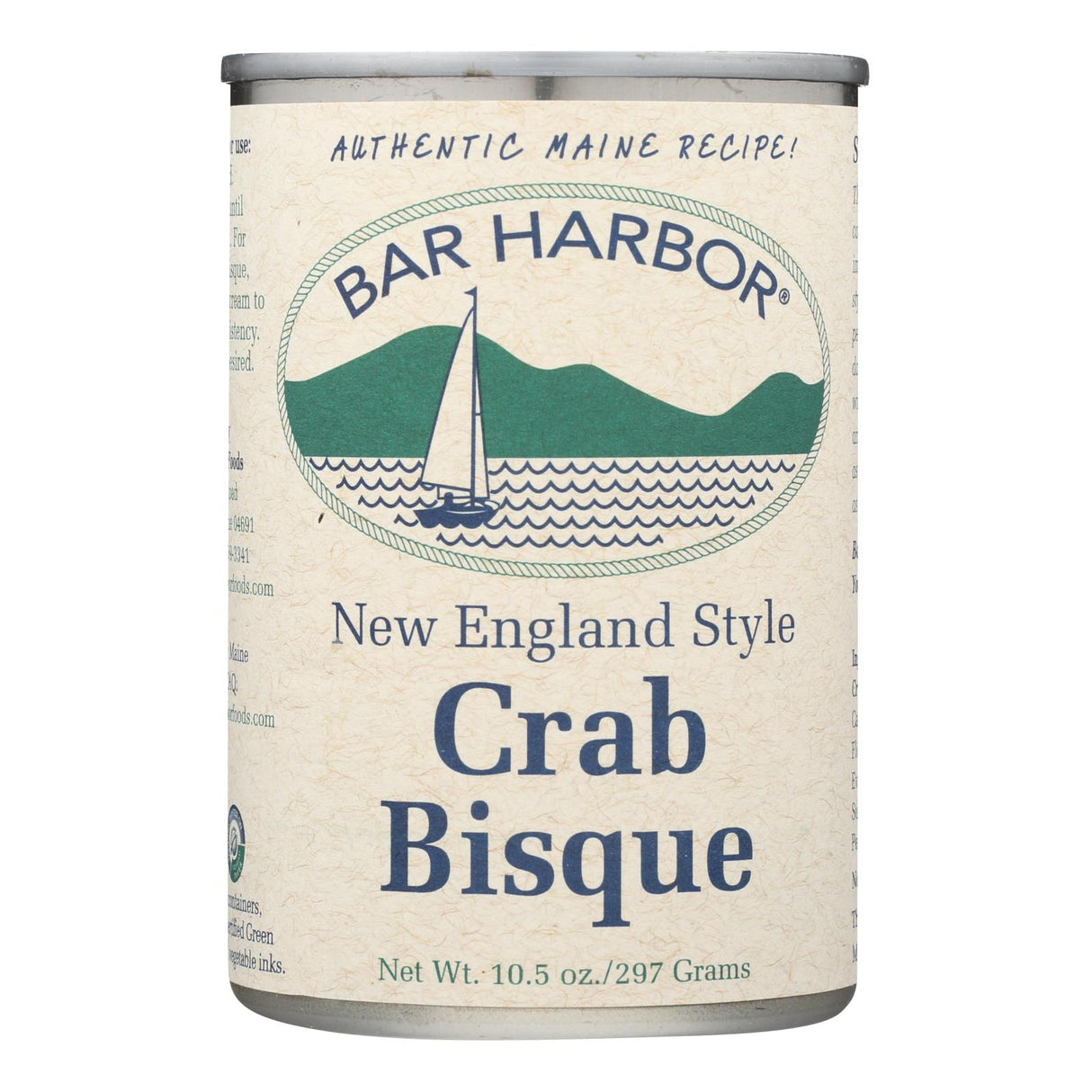 Bar Harbor Authentic Creamy Crab Bisque Soup, Rich and Flavorful, 6 Pack of 10.5 Oz. Cans - Cozy Farm