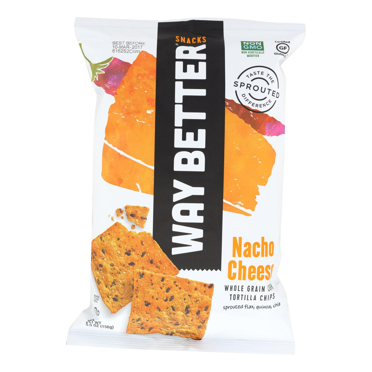 Way Better Snacks Tortilla Chips - Nacho Cheese - 5.5 Oz. - Case of 12 - Cozy Farm