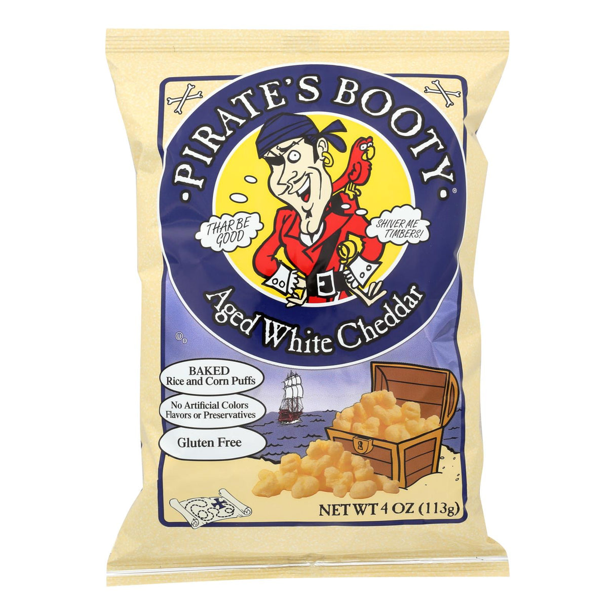 Pirate's Booty Crunchy Rice & Corn Snacks, 4 Oz. (Pack of 12) - Cozy Farm