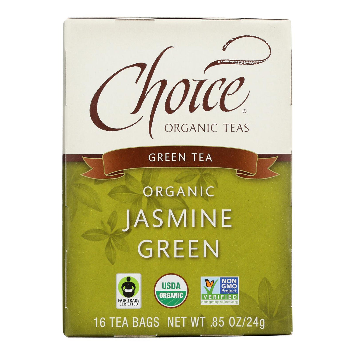 Choice Organic Teas Jasmine Green Tea (Pack of 6 - 16 Tea Bags) - Cozy Farm