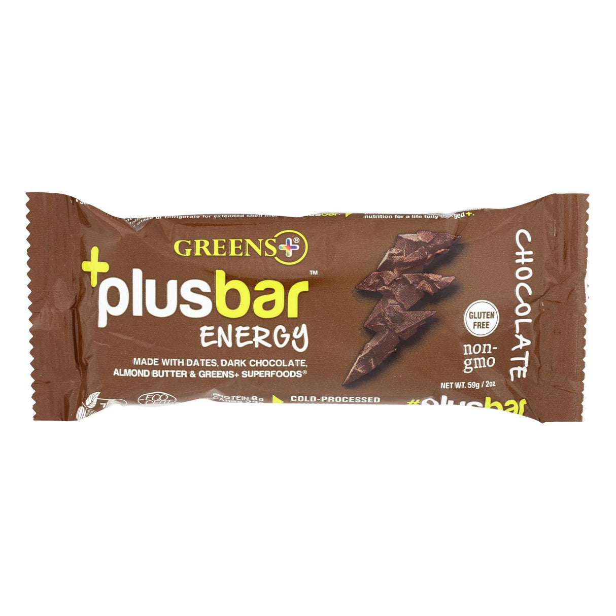 Greens Plus Energy Bar - Case Of 12 - 2 Oz - Cozy Farm