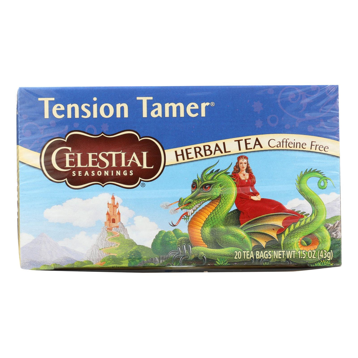 Celestial Seasonings Tension Tamer Herbal Tea, Caffeine Free, Pack of 6, 20 Tea Bags Each - Cozy Farm