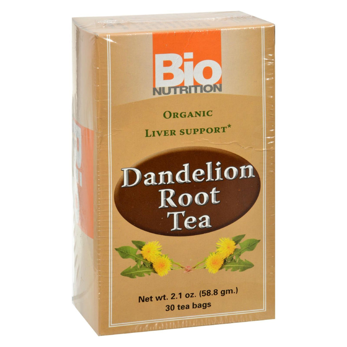 Bio Nutrition Dandelion Root Herbal Tea, Detox and Cleanse Support, 30 Tea Bags - Cozy Farm
