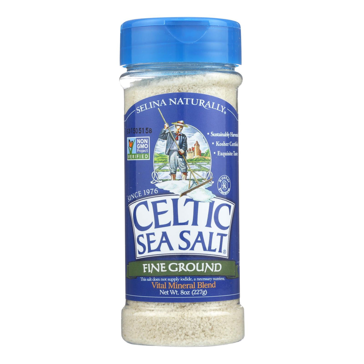 Celtic Sea Salt Fine Ground Shaker - Pack of 6 (8 Oz. Each) - Cozy Farm