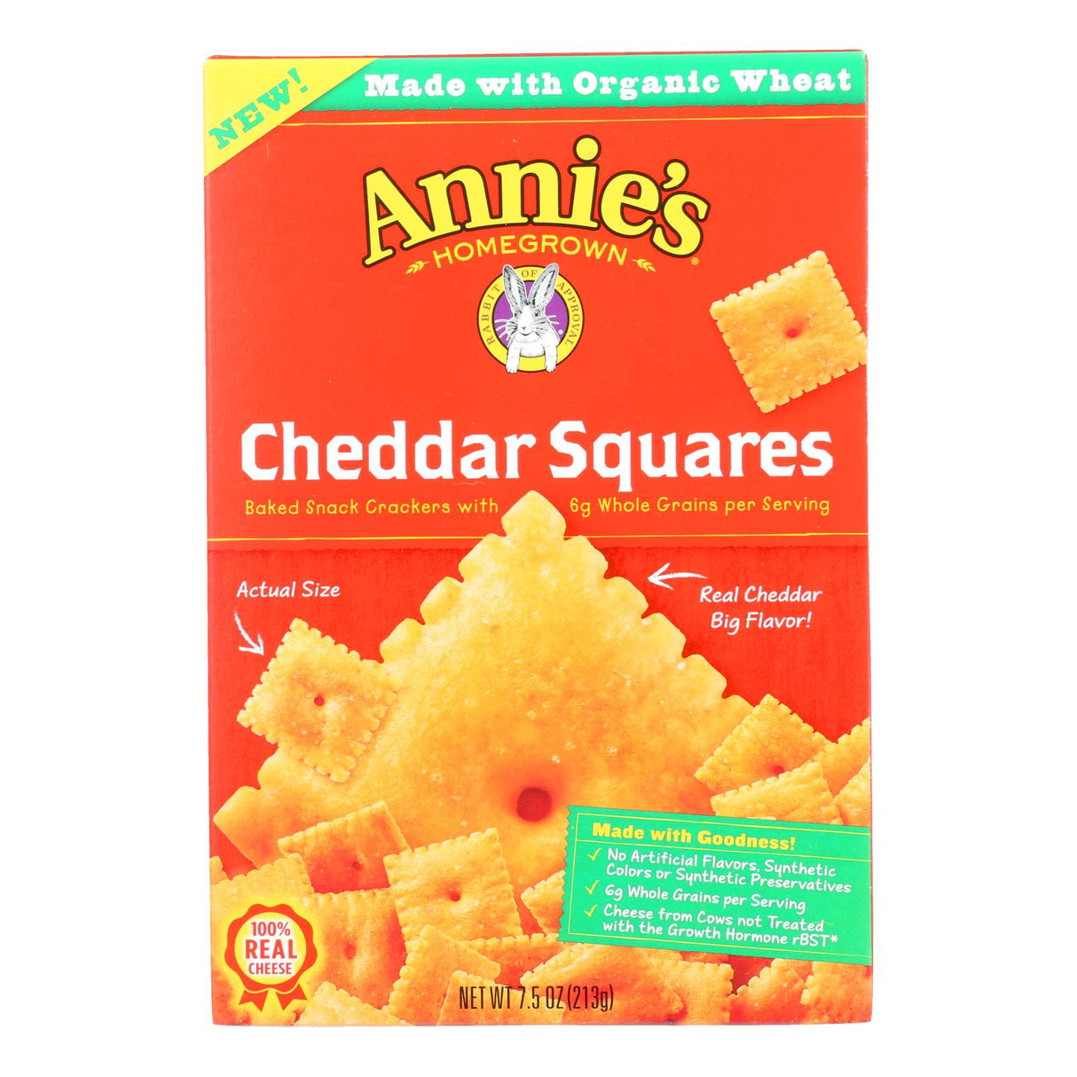Annie's Homegrown Cheddar Squares, 7.5 Oz., 12 Pack - Cozy Farm