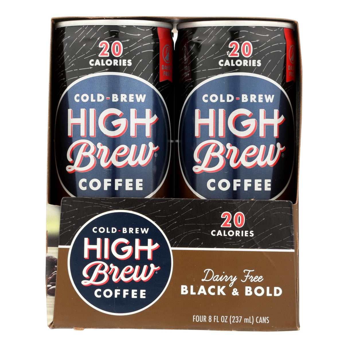 High Brew Coffee - Black & Bold Sugar Free (Pack of 6) - Cozy Farm