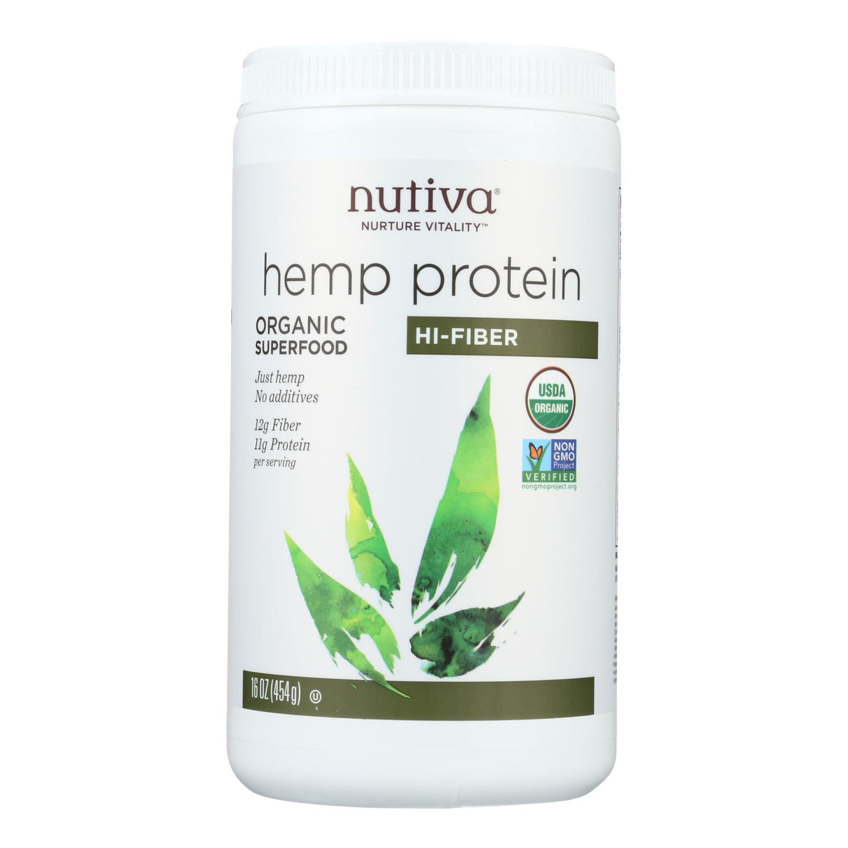 Nutiva Organic Hemp Protein Hi-Fiber, 16 Oz. - Cozy Farm