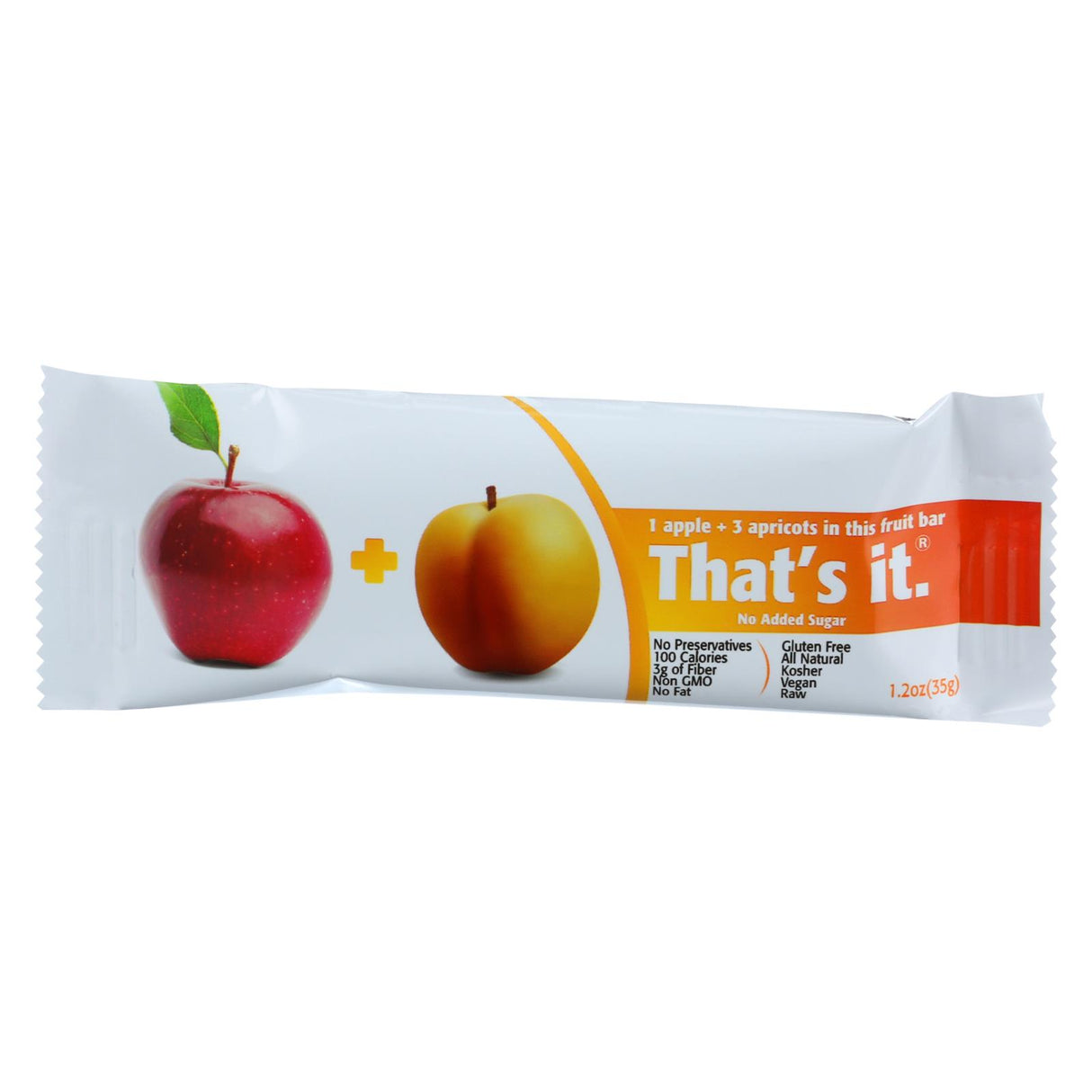 That's It Fruit Bar - Apple & Apricot - Case of 12 - 1.2 oz - Cozy Farm