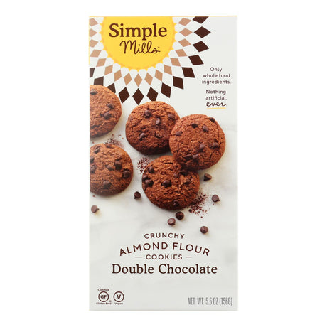 Simple Mills Double Chocolate Crunchy Cookies, 5.5 Oz. (Pack of 6) - Cozy Farm 
