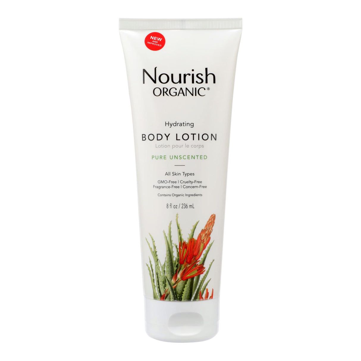 Nourish Organic Body Lotion - 8 Fl Oz, Pure & Unscented - Cozy Farm