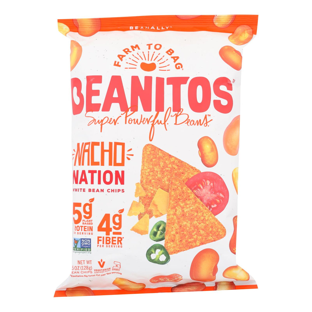 Beanitos White Bean Chips Nacho Nation, 4.5 Oz. Pack of 6 - Cozy Farm