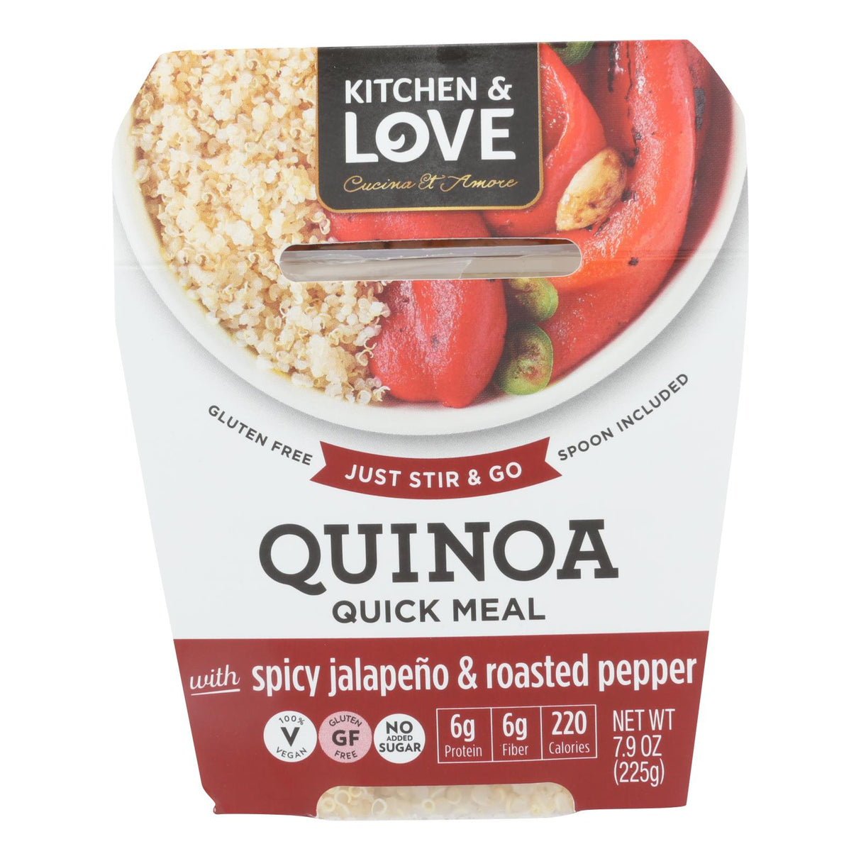 Cucina And Amore Spicy Jalapeno and Roasted Peppers Quinoa Meals (Pack of 6 - 7.9 Oz.) - Cozy Farm