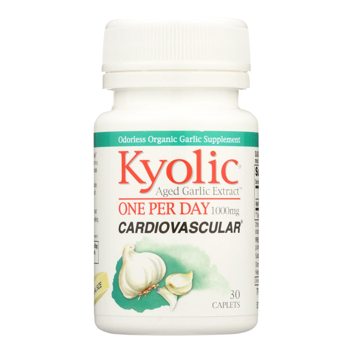 Kyolic Aged Garlic Extract Cardio Health Caplets 30ct 1000mg - Cozy Farm