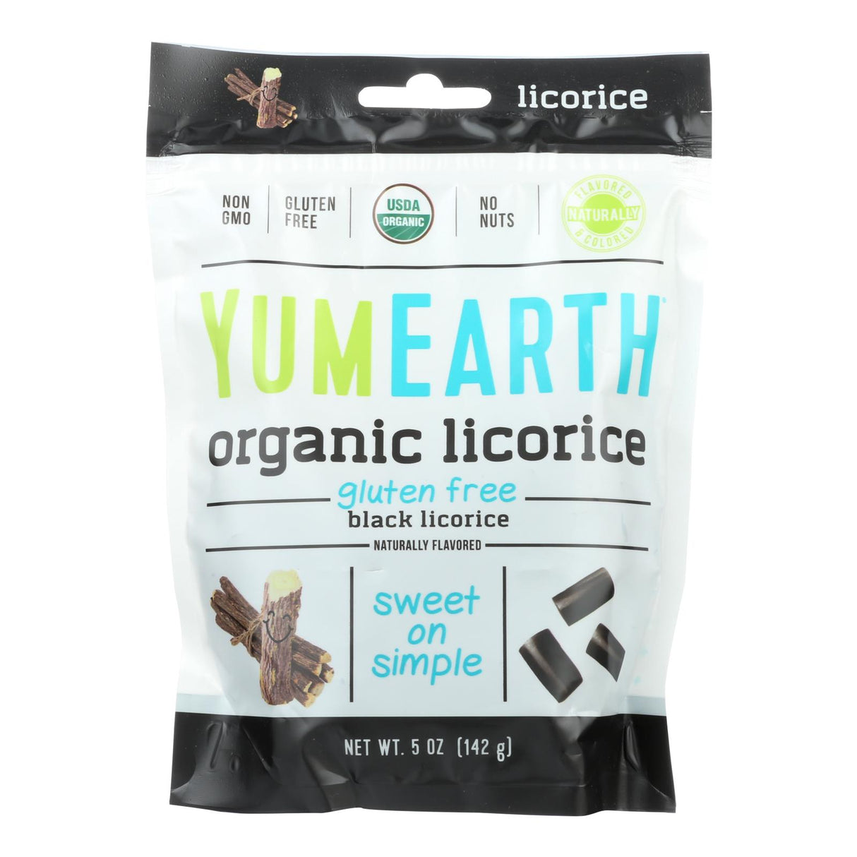 Yumearth Organics Soft & Chewy Black Licorice, 5 Oz. (Pack of 12) - Cozy Farm