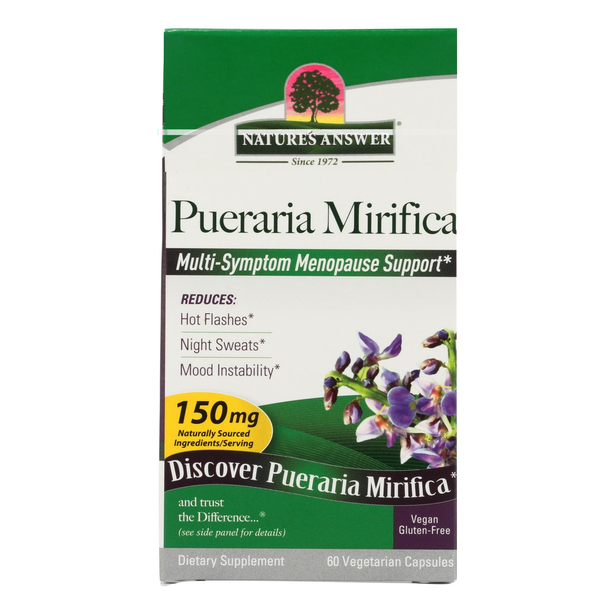 Nature's Answer Pueraria Mirifica Hormonal Support for Women - 60 Vegetarian Capsules - Cozy Farm
