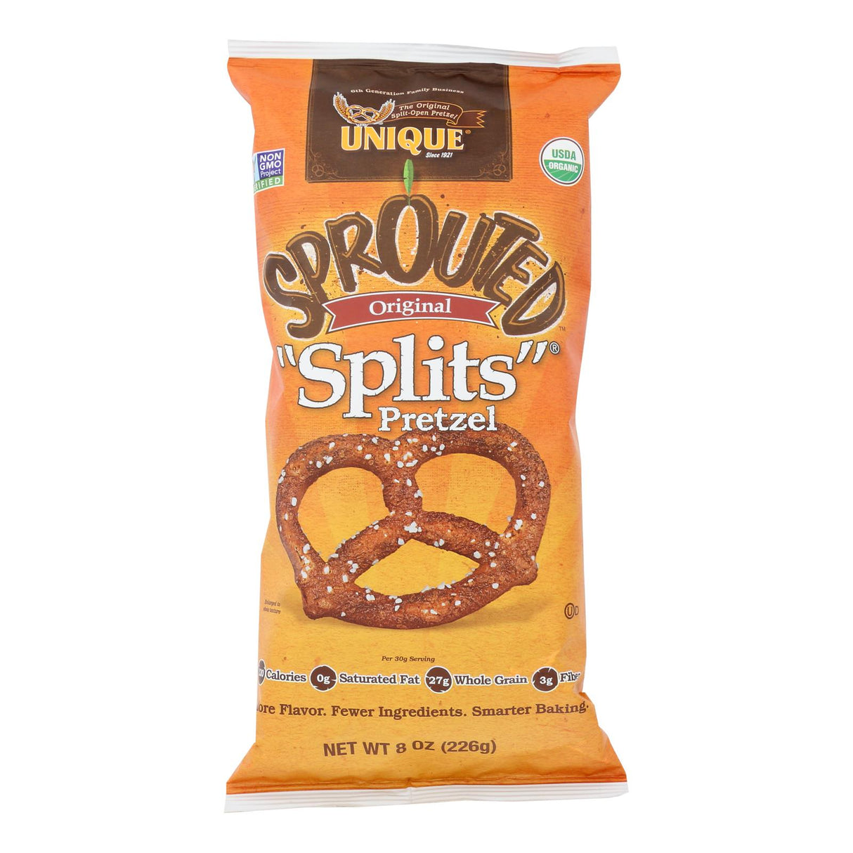 Unique Pretzels: Original Sprouted Grain Pretzels (8oz, Pack of 12) - Crunchy, Nutritious Snack - Cozy Farm