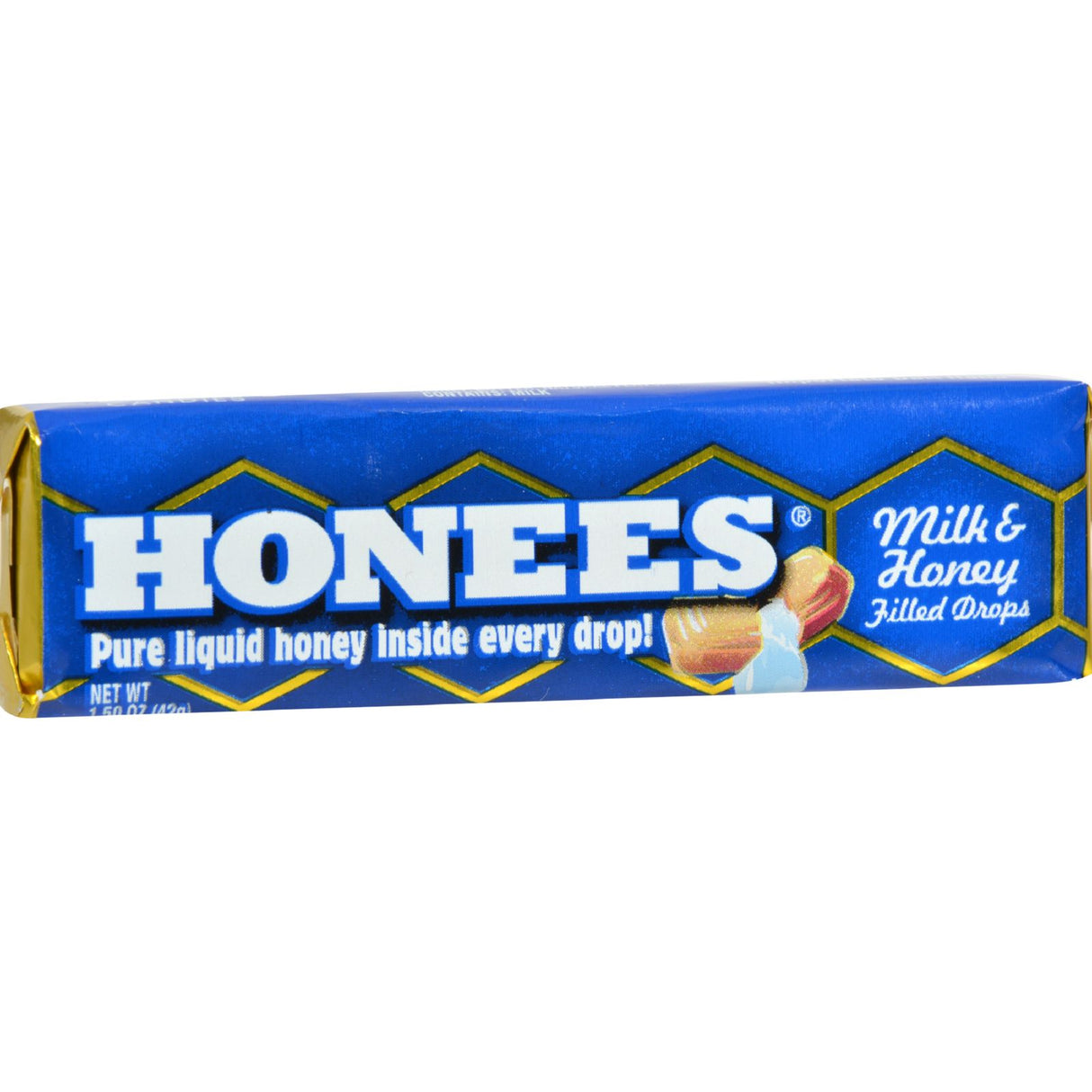 Honees Milk and Honey Filled Bite-Sized Soft Caramel Drops (Pack of 24) - 1.5 Oz. - Cozy Farm