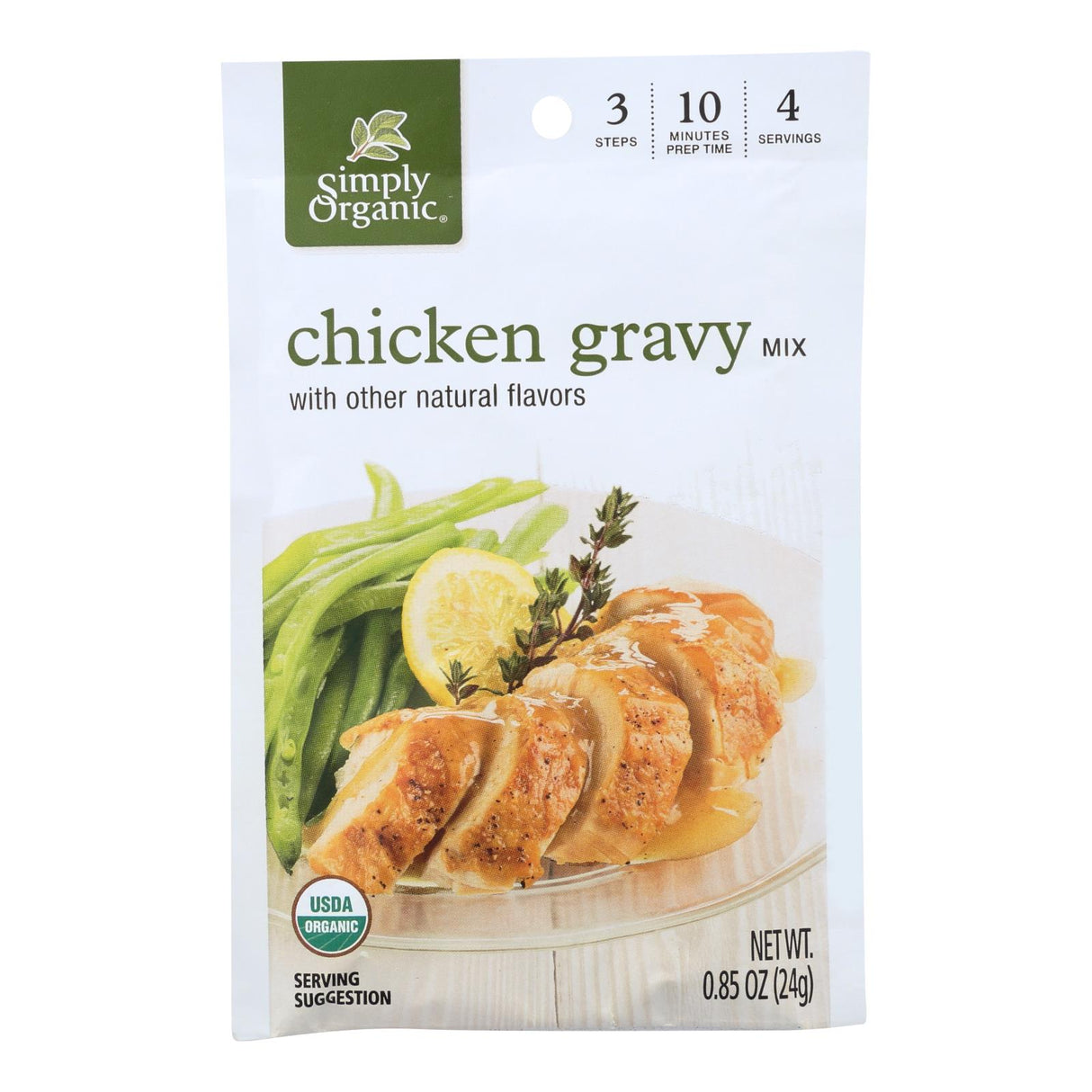 Simply Organic Roasted Chicken Gravy Seasoning Mix, 0.85 Oz. (Case of 12) - Cozy Farm