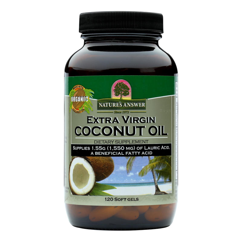 Nature's Answer Organic Extra Virgin Coconut Oil Softgels - Pack of 120 - Cozy Farm 