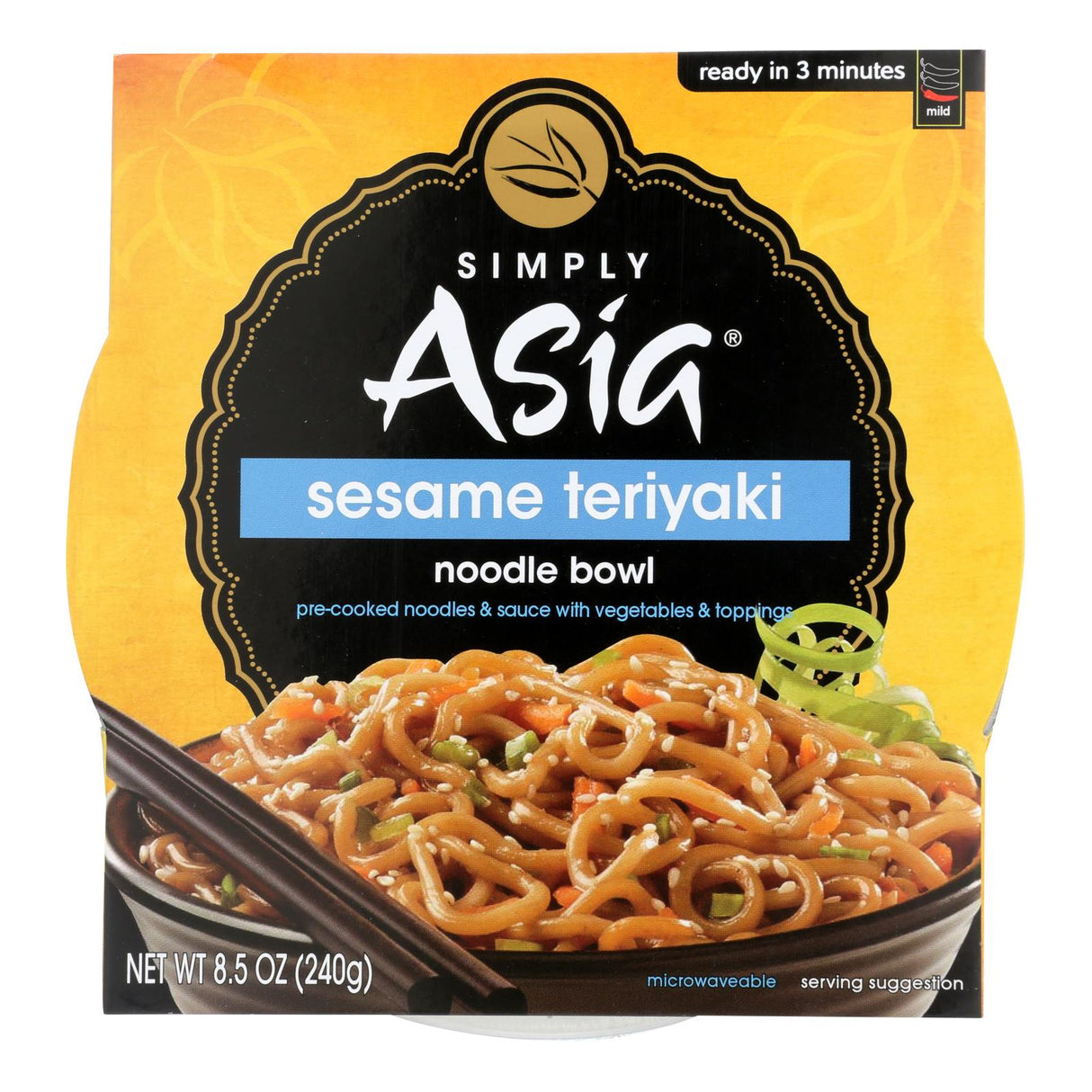 Simply Asia Sesame Teriyaki Noodle Bowl, Pack of 6 - 8.5 oz - Cozy Farm