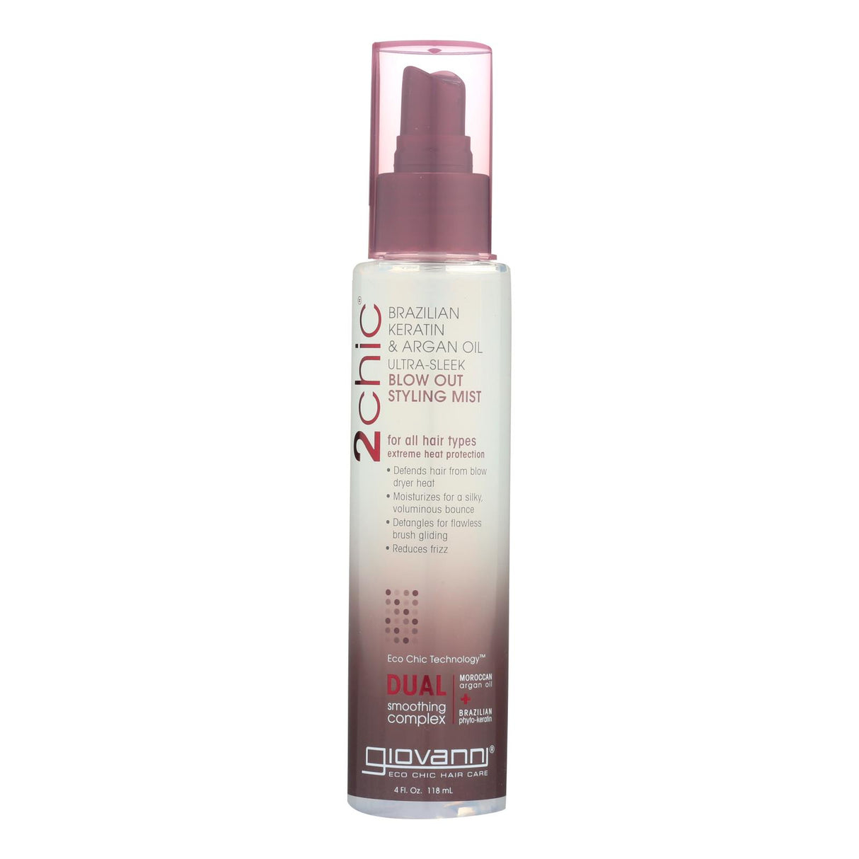 Giovanni 2chic Blow-Out Styling Mist: Nourishing Keratin, Argan Oil (4 Fl Oz) - Cozy Farm
