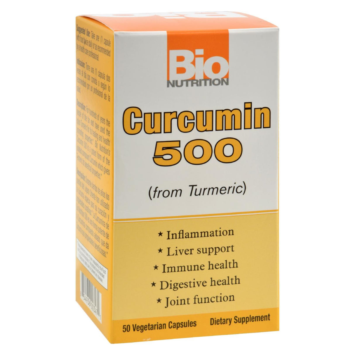 Bio Nutrition Curcumin 500mg (50 Capsules) - Cozy Farm