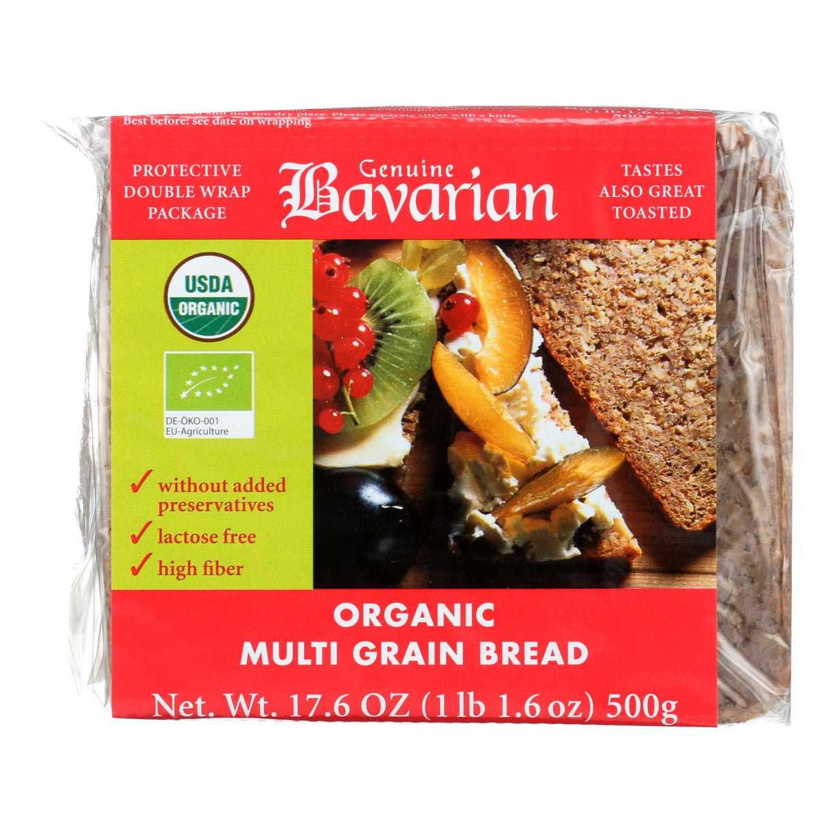 Authentic Bavarian Rye Multigrain Bread (6 Pack - 17.6 Oz.) - Cozy Farm